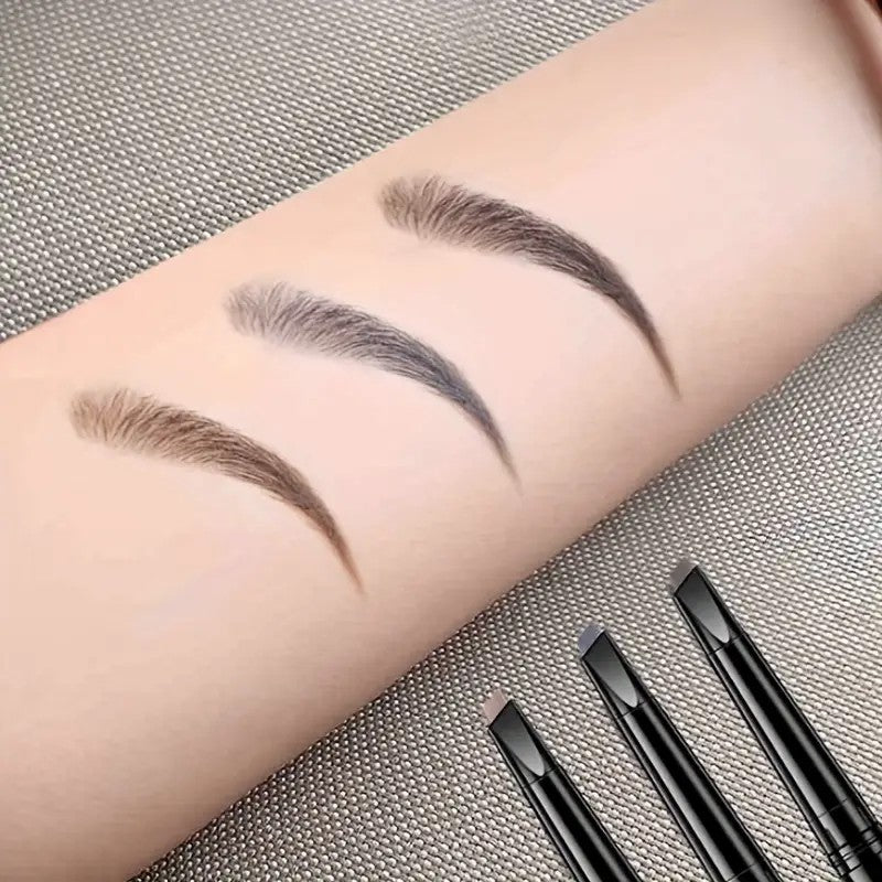 Waterproof Double-Headed Eyebrow Pencil with Sweat-Resistant Brush